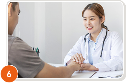 しっかり良くなるまで十分に治療を受けてください